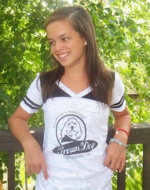 Brown Dog Paddleboard Ladies T-Shirt